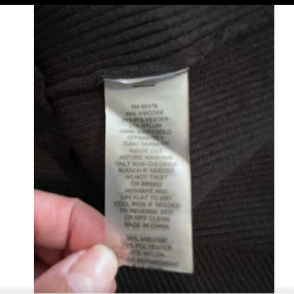 Elie Tahari Ribbed Collared Short Sleeve Cardigan Sweater Black S - Picture 5 of 7